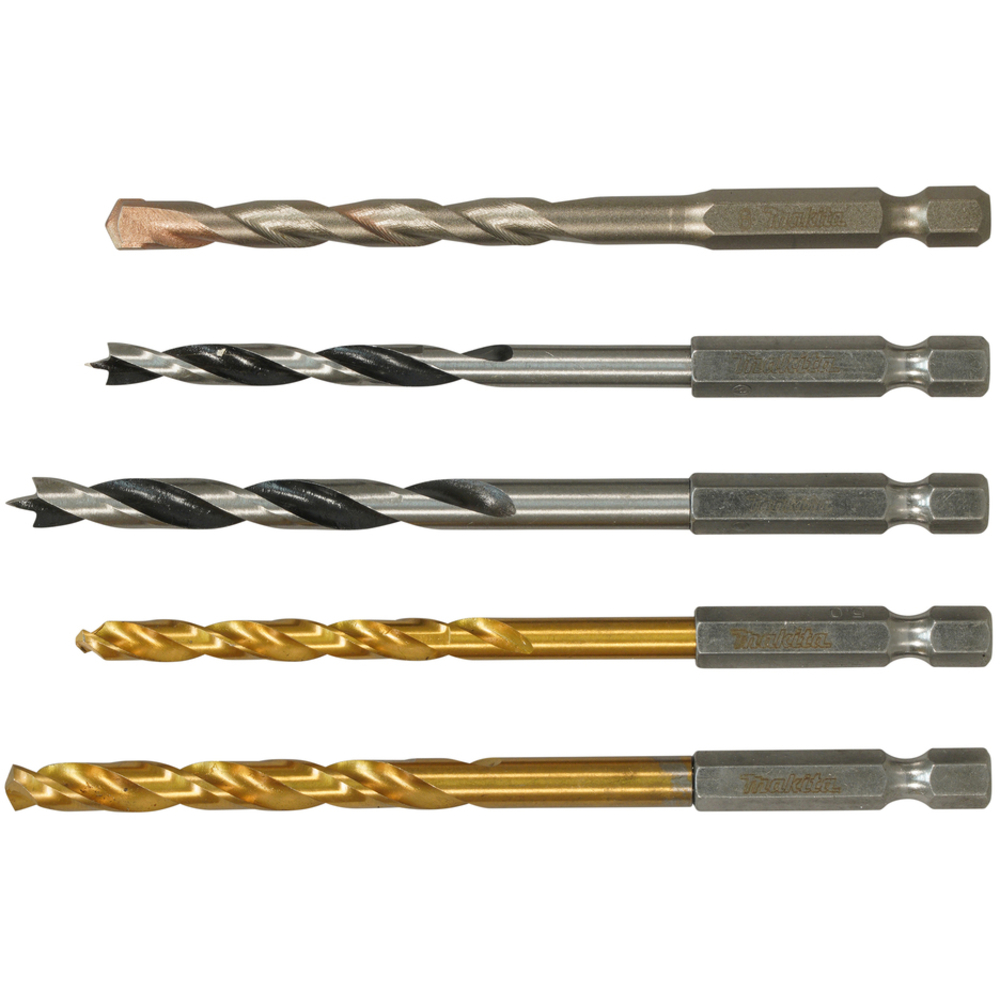 COFFRET 5 FORETS HEXAGONAUX 1/4'' - MAKITA - D-23759