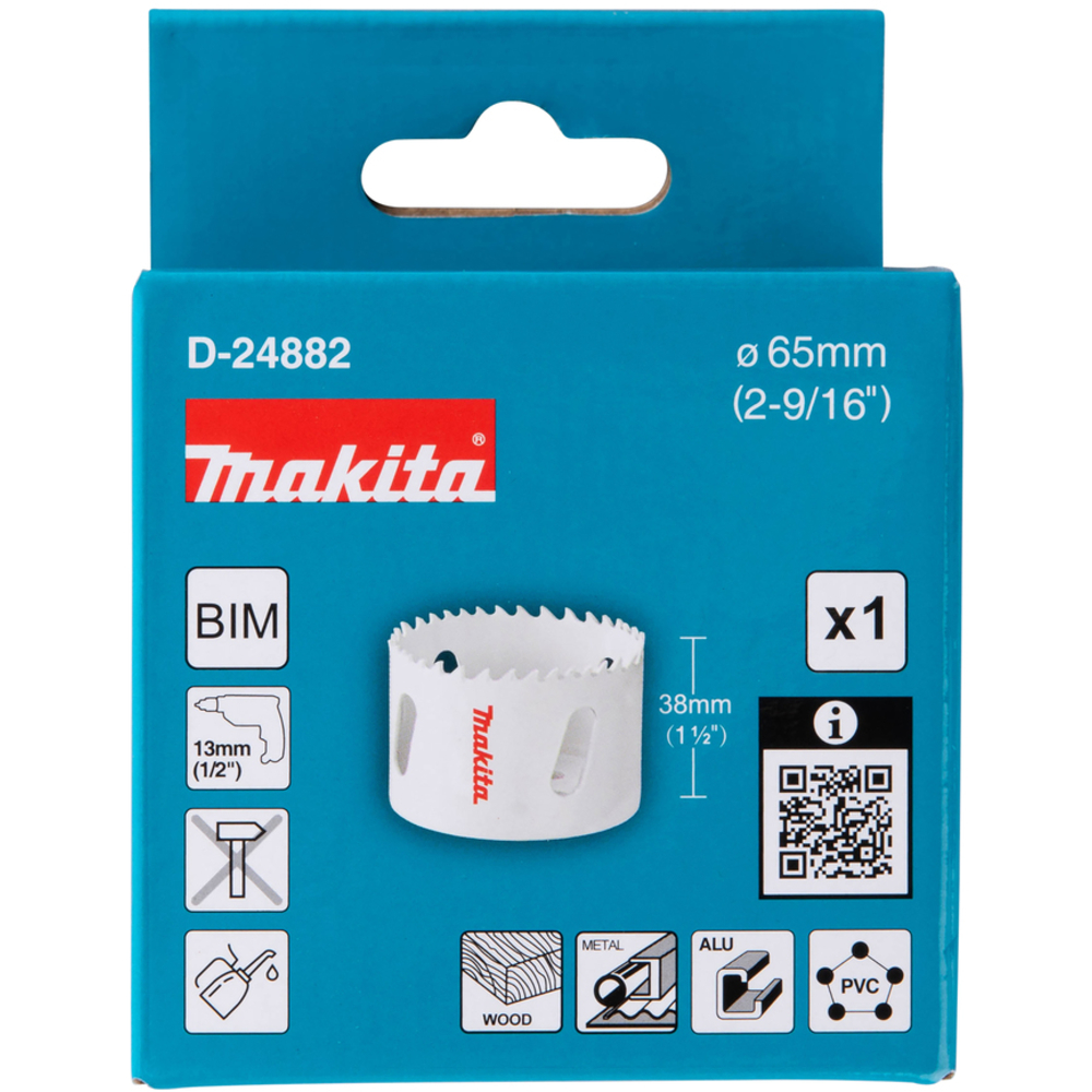 SCIE CLOCHE D65 MM BI-MÉTAL POUR PERCEUSES - MAKITA - D-24882