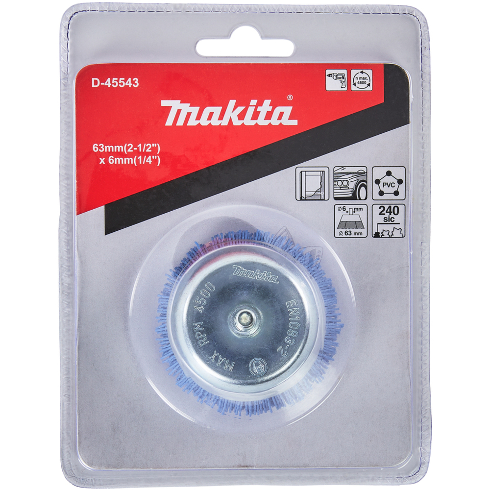 BROSSE BOI. 63MM CYL. NYL. FIN - MAKITA - D-45543