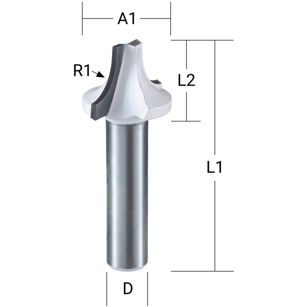 FRAISE 1/4 ROND Q 8 DIA 19 - MAKITA - D-48153