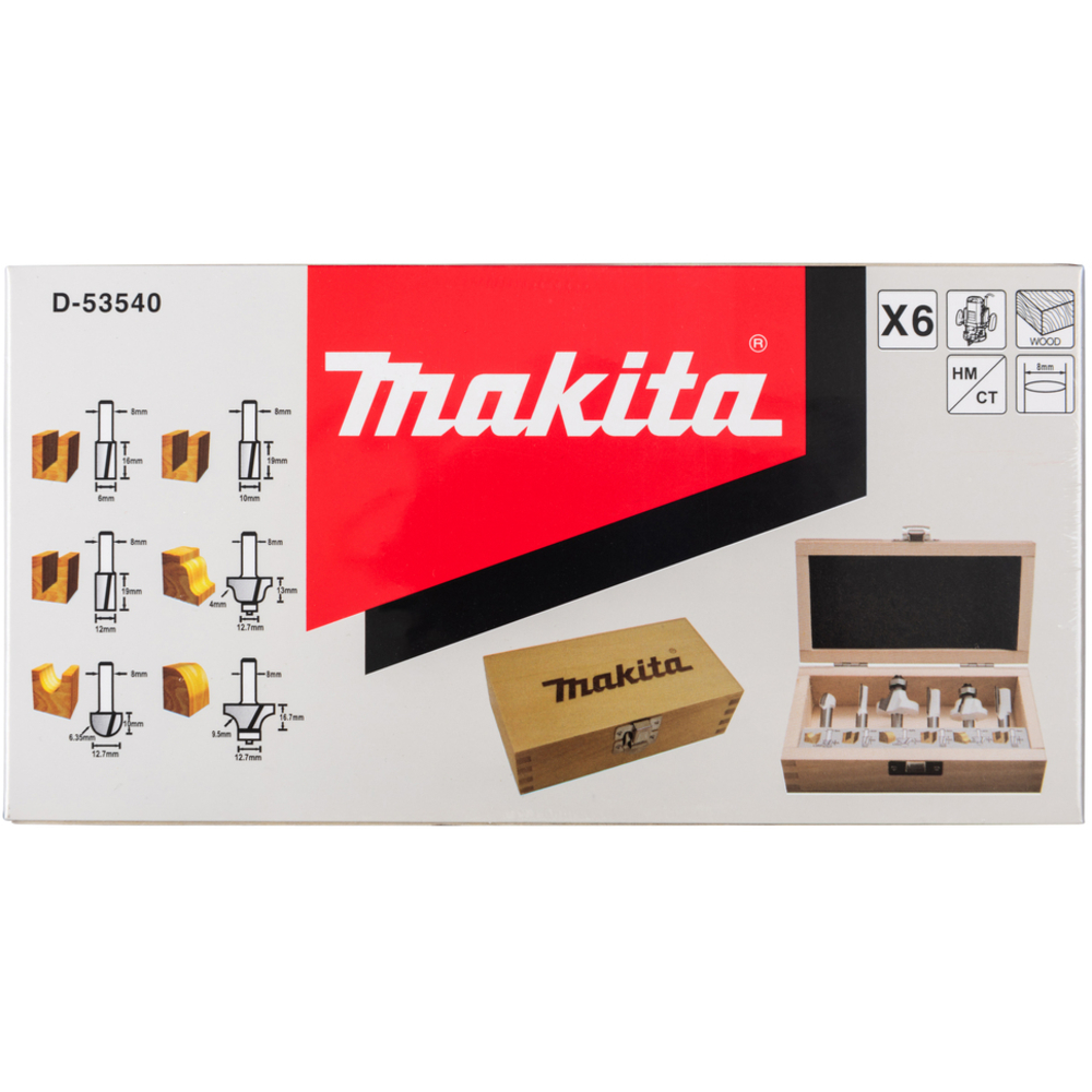 COFFRET 6 FRAISES - MAKITA - D-53540