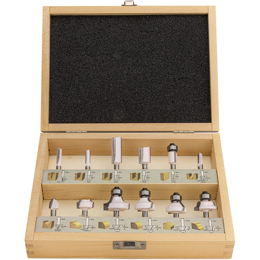 COFFRET FRAISE 1/4 ROND 12PCS - MAKITA - D-57065