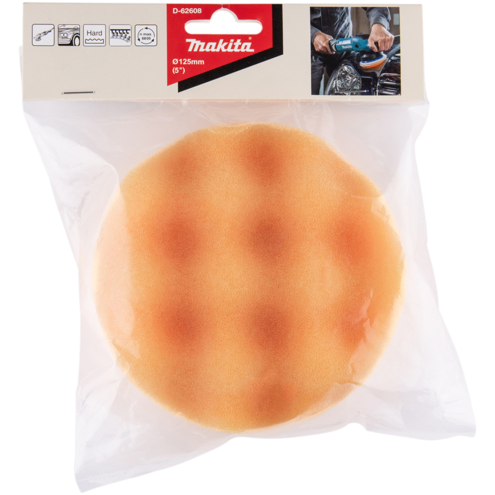 Mousse de polissage alvéolé intensif D125mm auto-agrippant - MAKITA - D-62608
