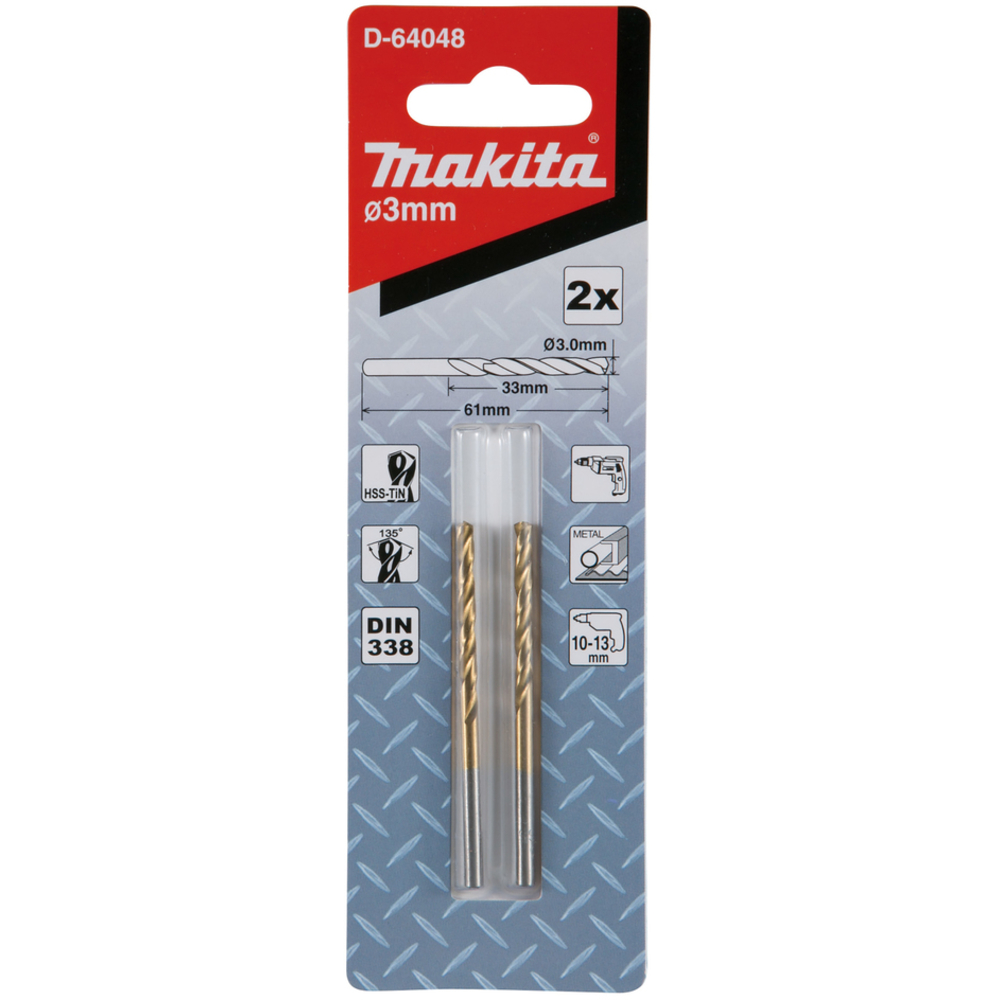 FORET METAL HSS-TiN D3x61MM - MAKITA - D-64048