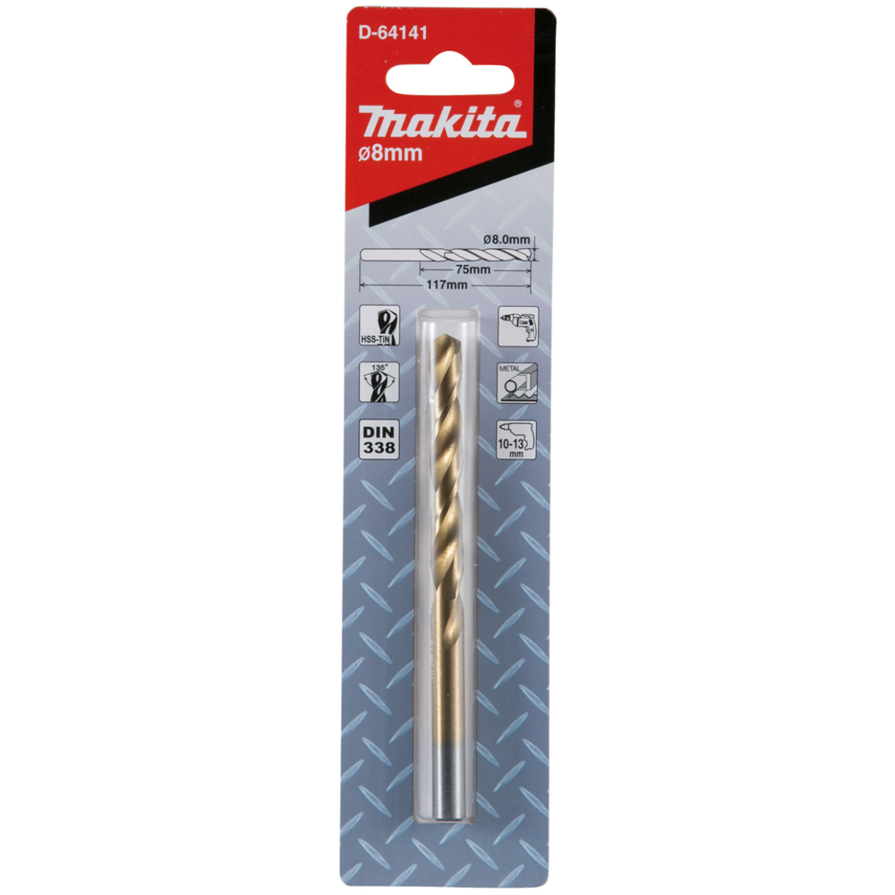 FORET METAL HSS-TiN D8x117MM - MAKITA - D-64141
