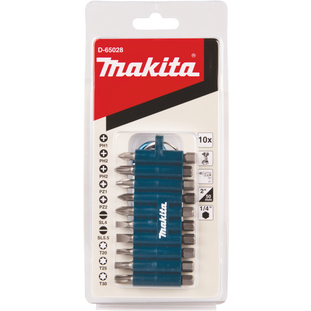 KIT VISSAGE 10PCS MOUSQUETON - MAKITA - D-65028