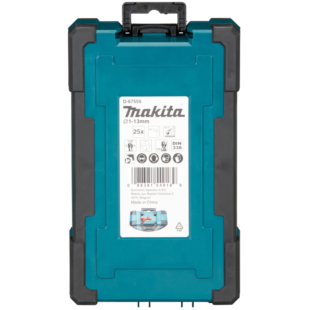 COFFRET 25 FORETS METAL HSS-G - MAKITA - D-67555