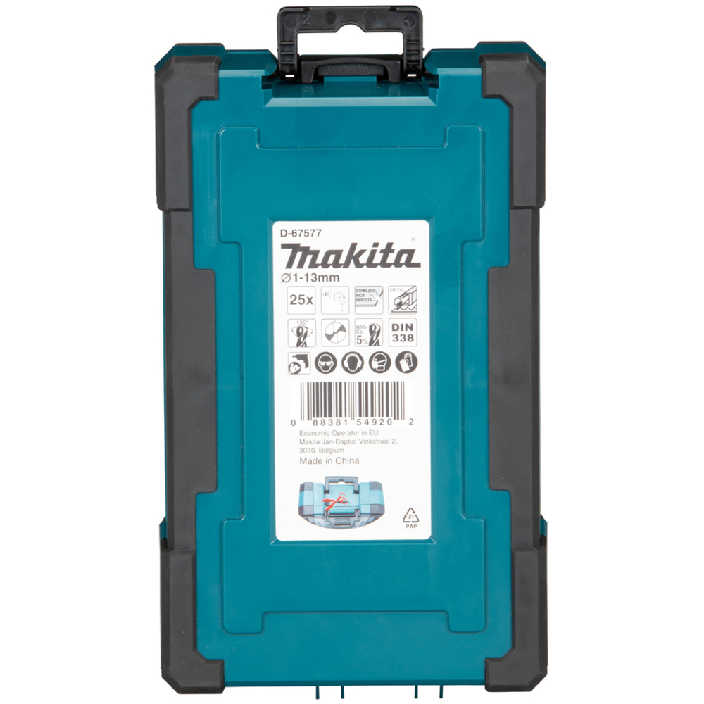COFFRET 25 FORETS METAL HSS-CO - MAKITA - D-67577