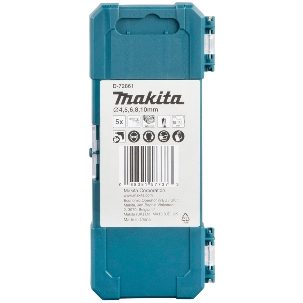 COFFRET 5 FORETS BOIS CYLINDRIQUES - MAKITA - D-72861