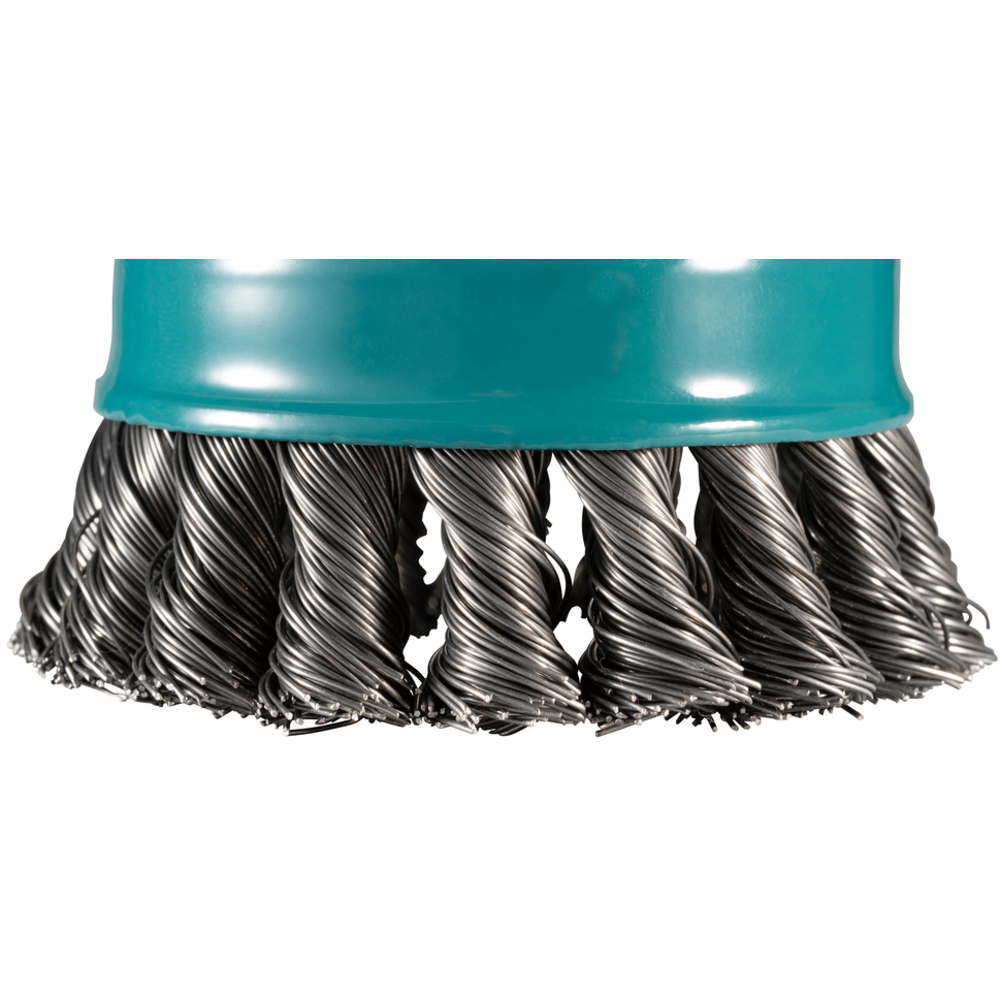 BROSSE BOISSEAU X-LOCK 80MM FILS ACIER TORSADÉS - MAKITA - D-73380
