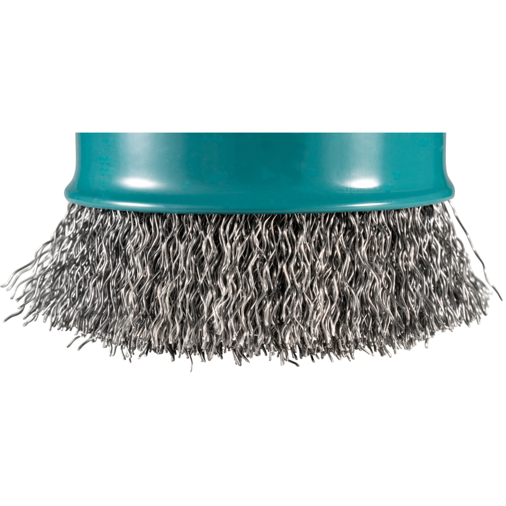 BROSSE BOISSEAU X-LOCK 75MM FILS ACIER ONDULÉS - MAKITA - D-73396