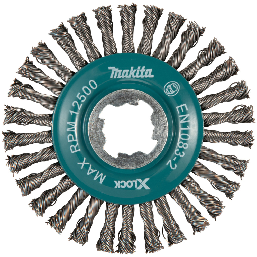 BROSSE CONIQUE X-LOCK 115MM FILS ACIER TORSADÉS S - MAKITA - D-73411