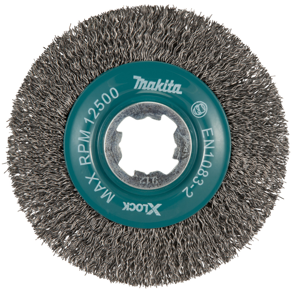 BROSSE CONIQUE X-LOCK 115MM FILS ACIER ONDULÉS - MAKITA - D-73427