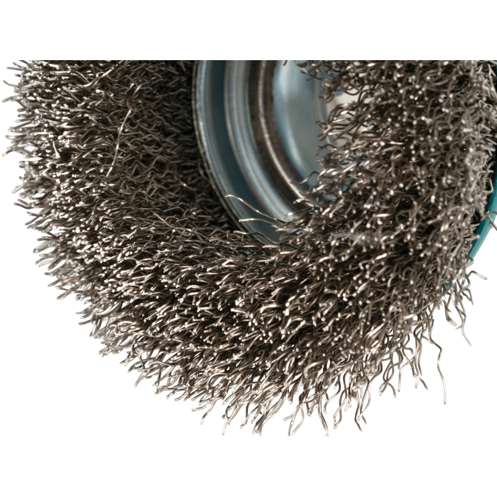 BROSSE BOISSEAU X-LOCK 100MM FILS ACIER ONDULÉS - MAKITA - D-73449