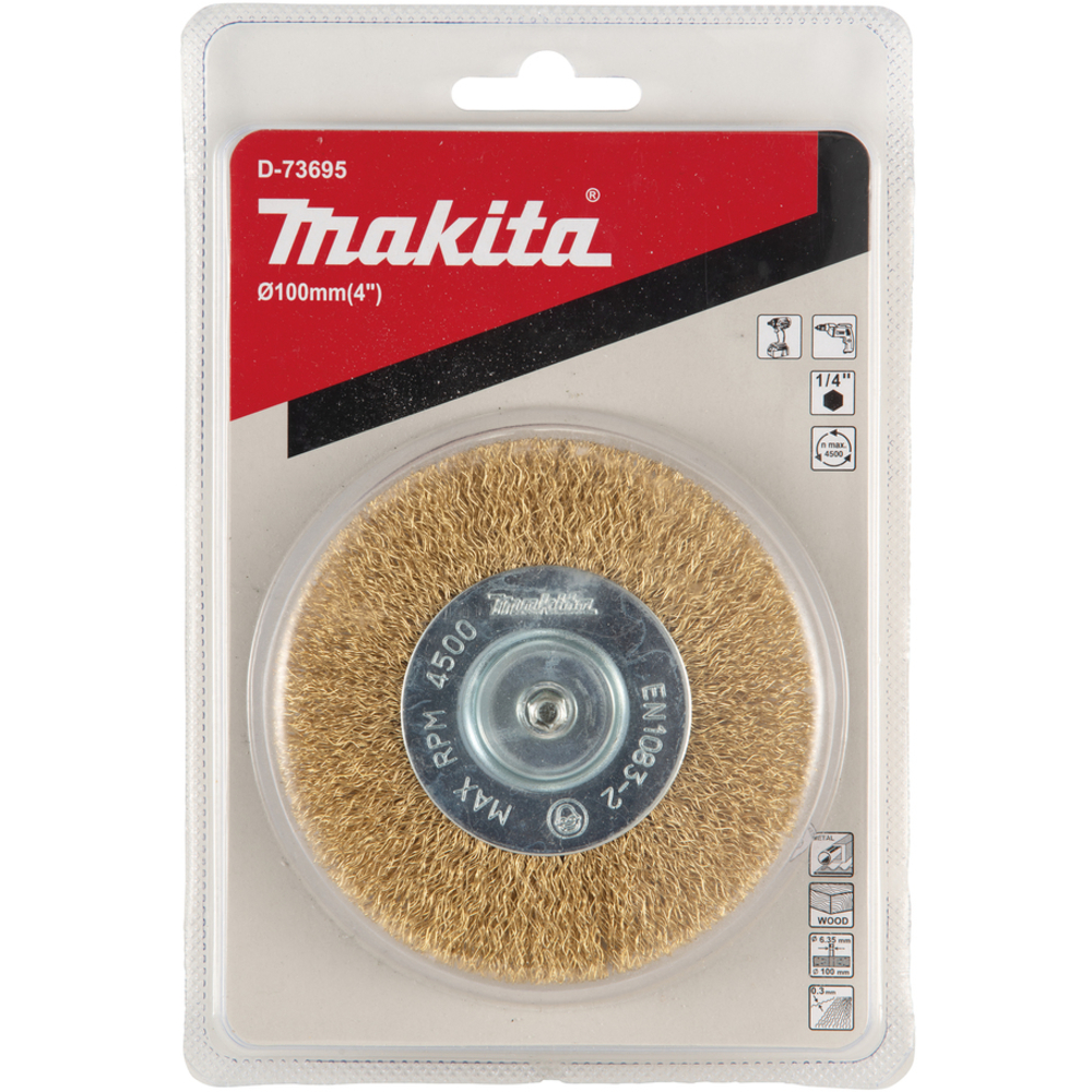 BROSSE CIRCULAIRE FILS LAITON 100MM - MAKITA - D-73695