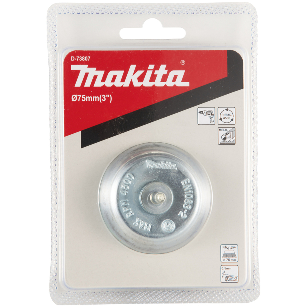 BROSSE BOISSEAU FILS TORSADES 75MM - MAKITA - D-73807