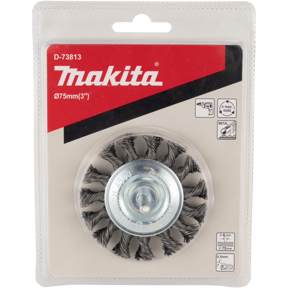 BROSSE CIRCULAIRE FILS TORSADES 75MM - MAKITA - D-73813