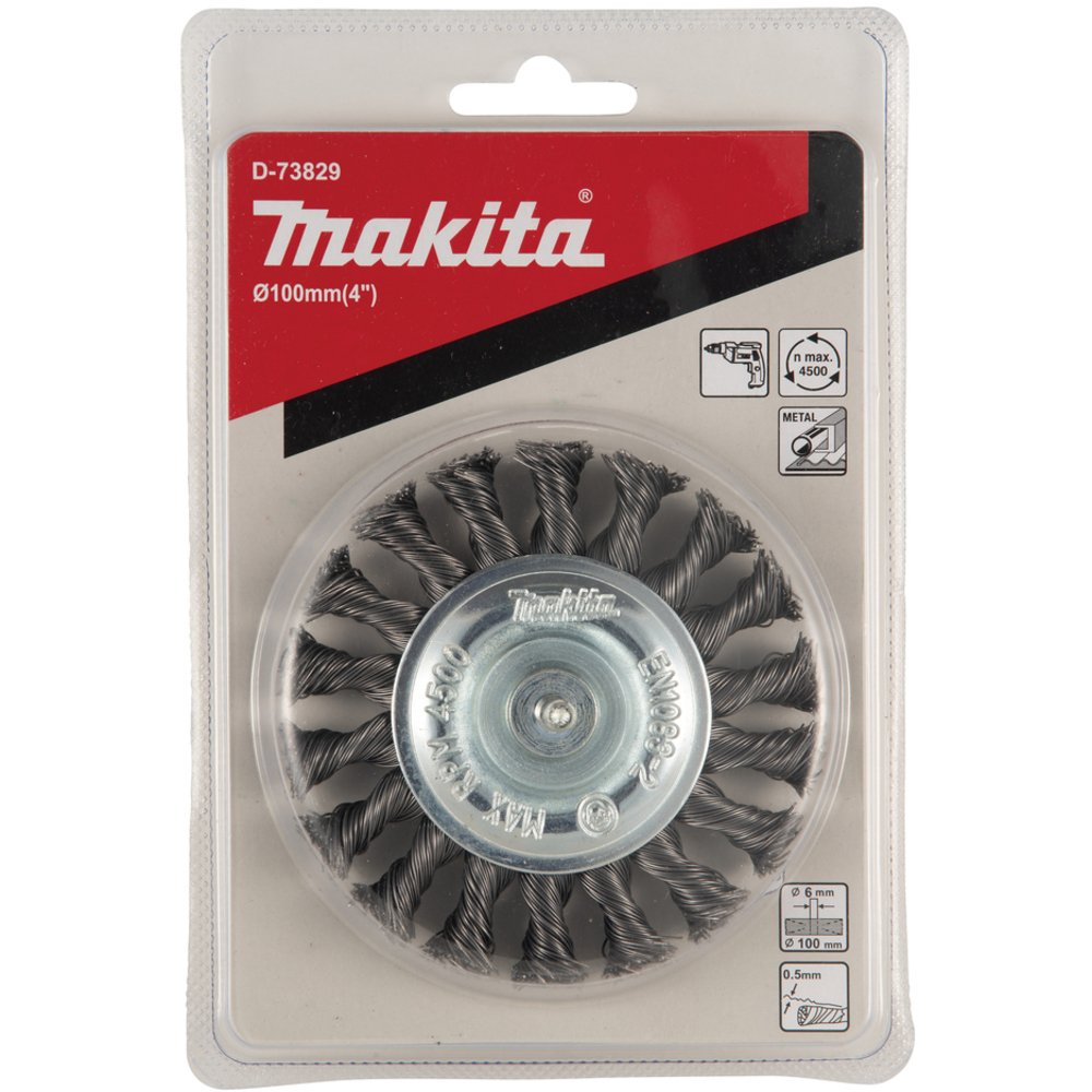 BROSSE CIRCULAIRE FILS TORSADES 100MM - MAKITA - D-73829