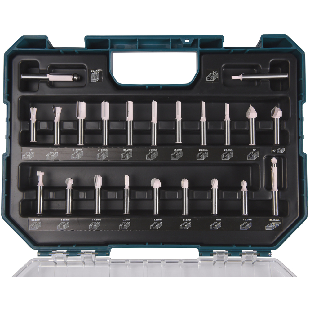COFFRET DE 22 FRAISES À RAINURER - MAKITA - D-74784