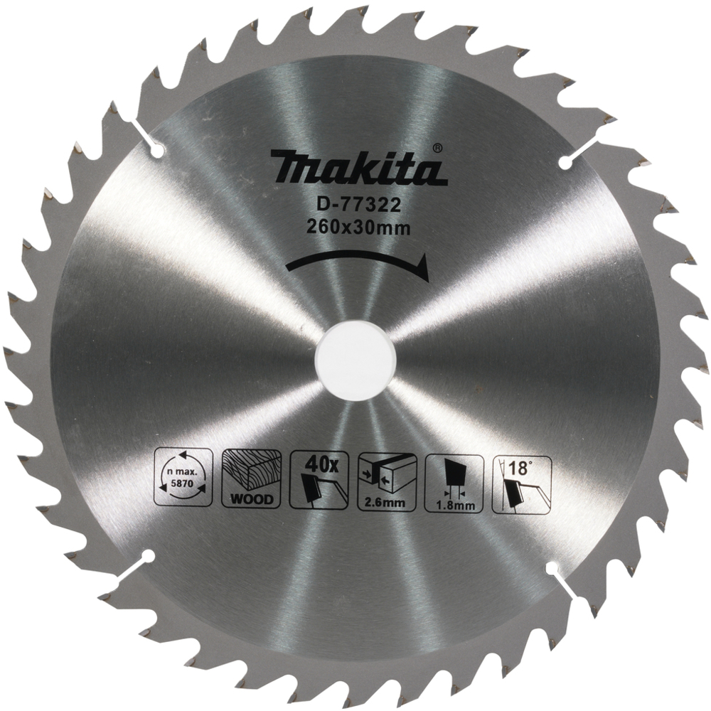 Lame de scie circulaire TCTX40T 260 mm - MAKITA - D-77322