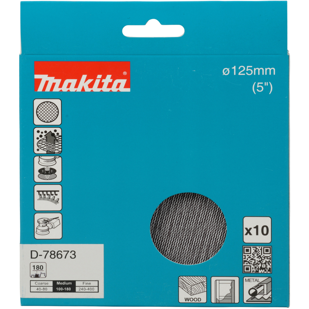 ABRASIVF EN MAILLE DIAM 125 A180 X10 - MAKITA - D-78673