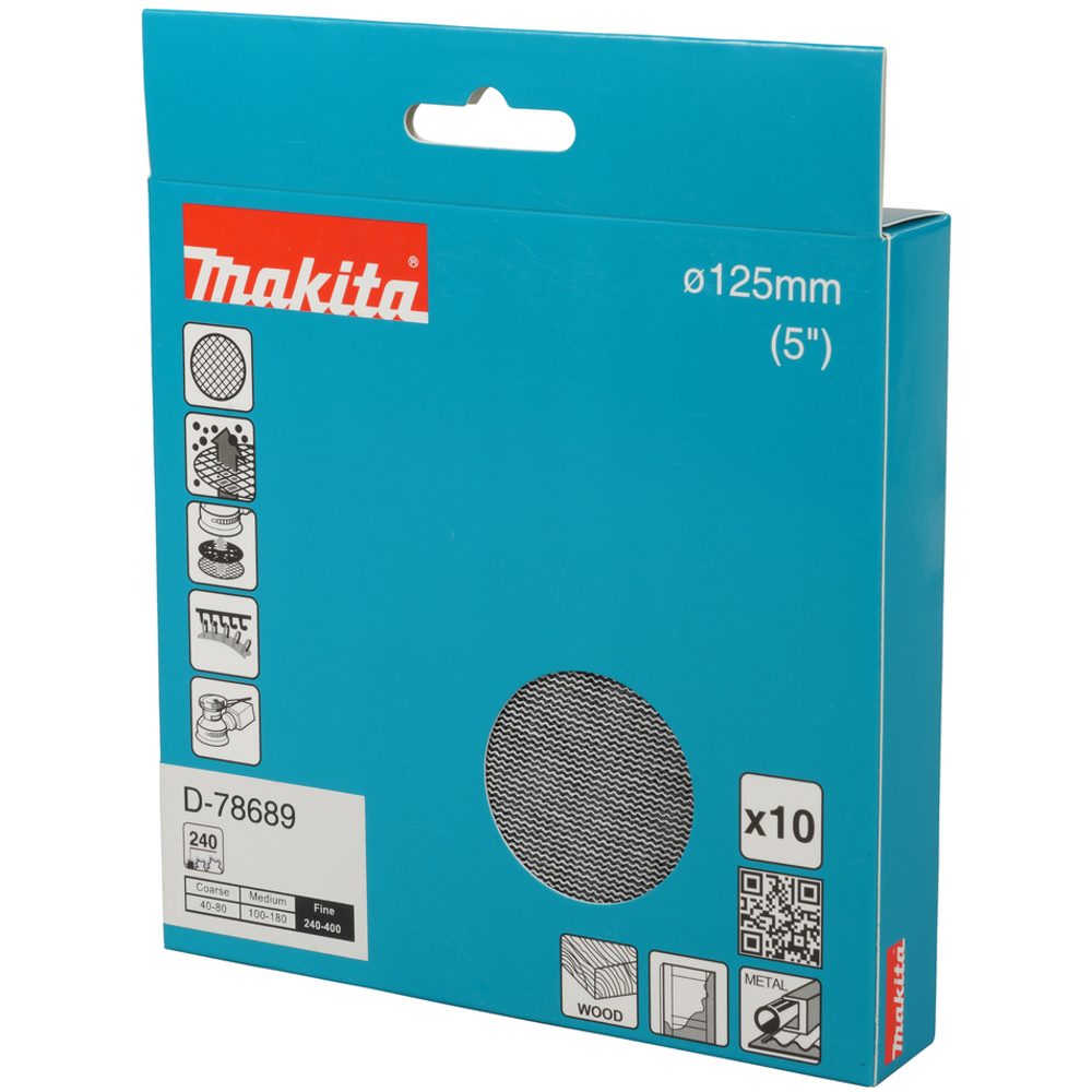 ABRASIVF EN MAILLE DIAM 125 A240 X10 - MAKITA - D-78689