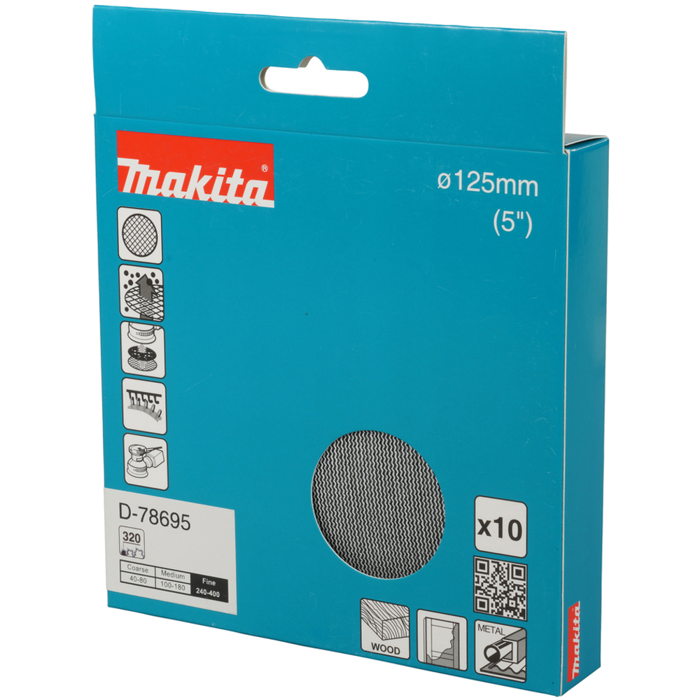 ABRASIVF EN MAILLE DIAM 125 A320 X10 - MAKITA - D-78695
