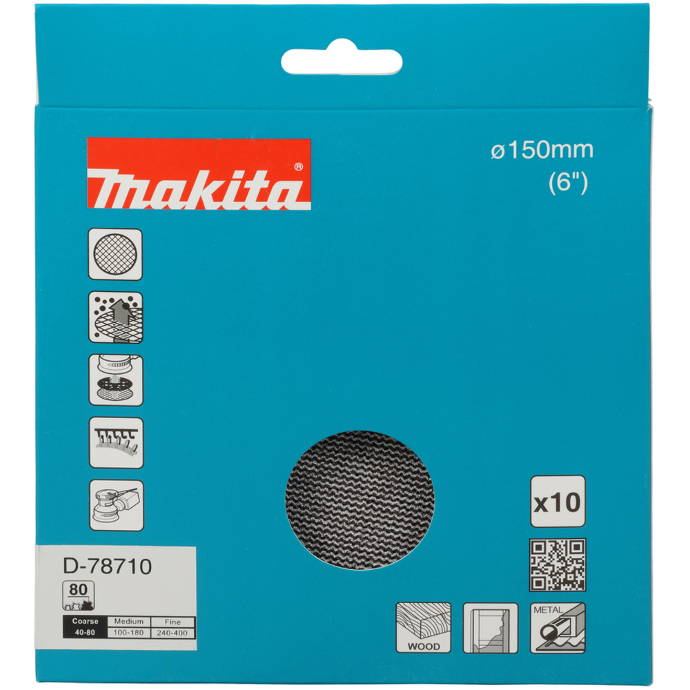 ABRASIVF EN MAILLE DIAM 150 A80 X10 - MAKITA - D-78710