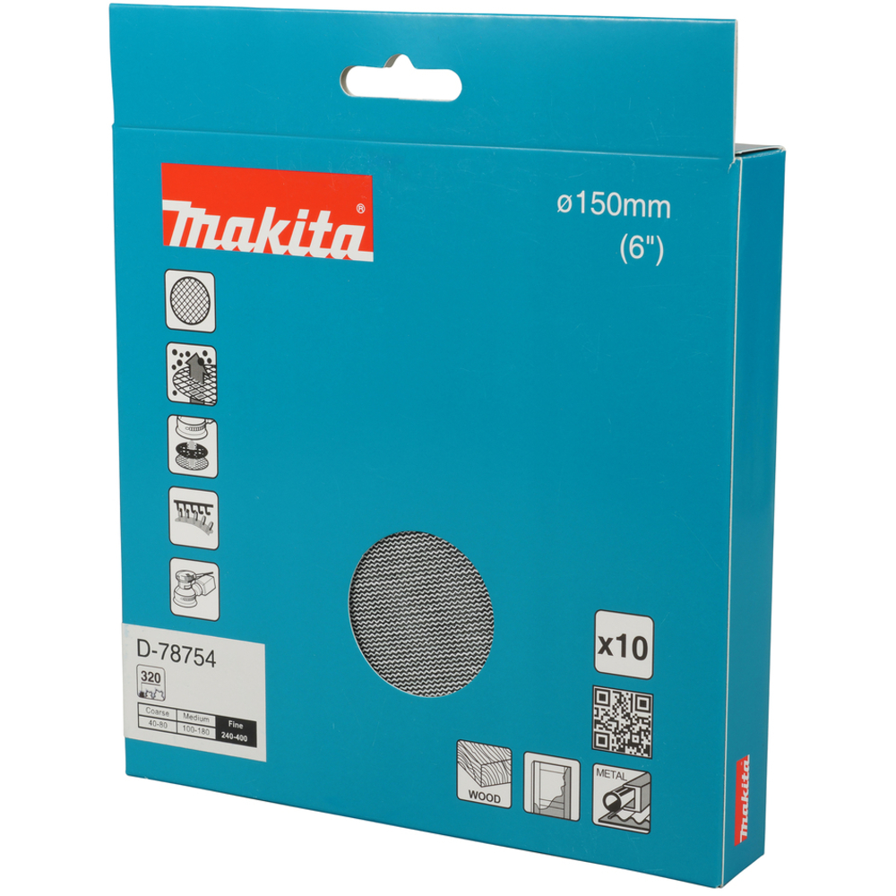 ABRASIVF EN MAILLE DIAM 150 A320 X10 - MAKITA - D-78754