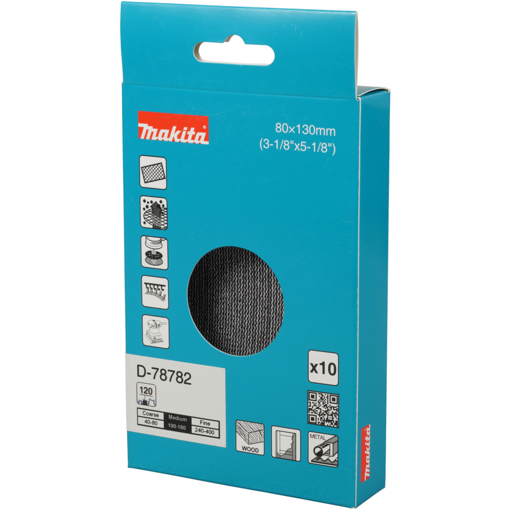 ABRASIVF EN MAILLE 80X130 A120 X10 - MAKITA - D-78782
