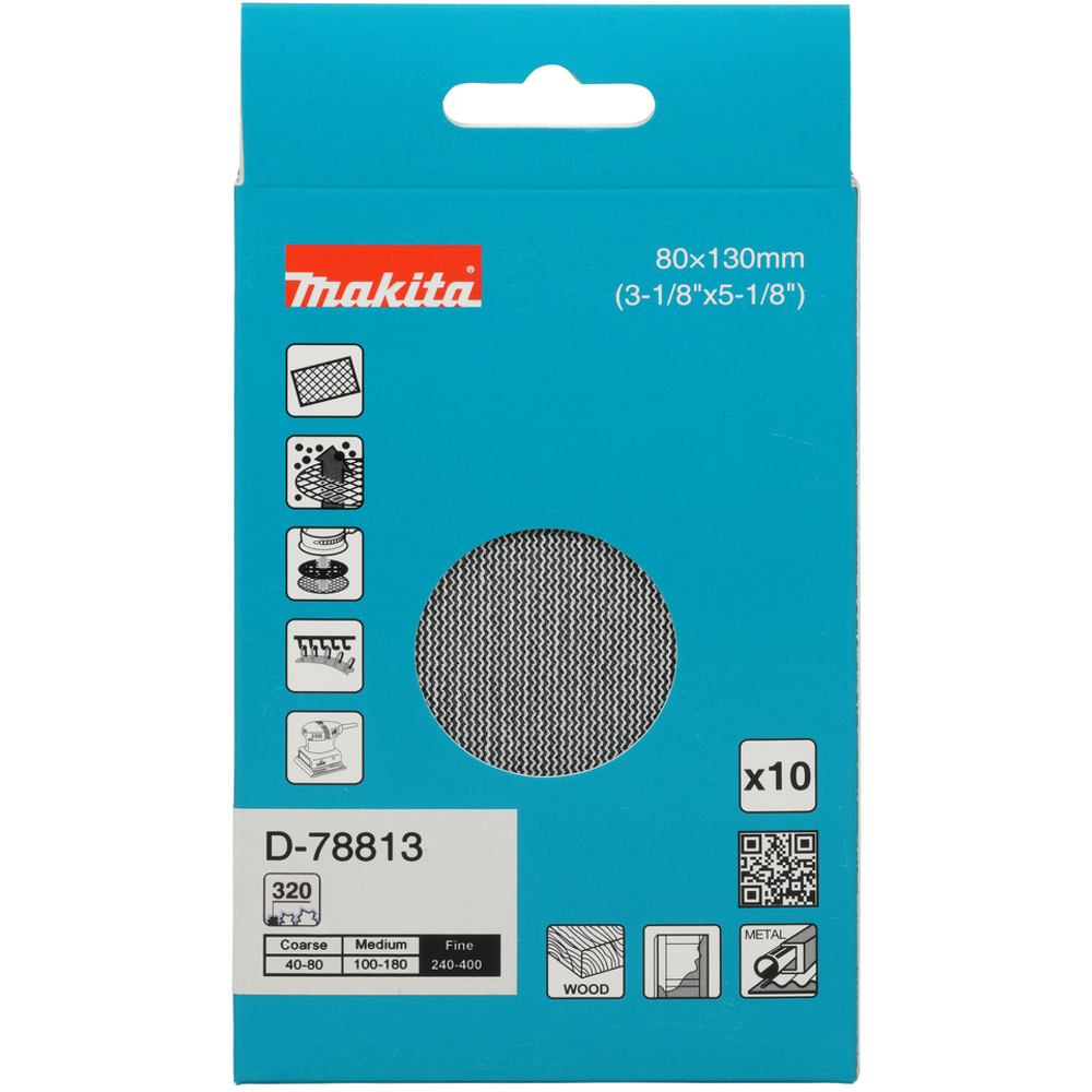 ABRASIVF EN MAILLE 80X130 A320 X10 - MAKITA - D-78813