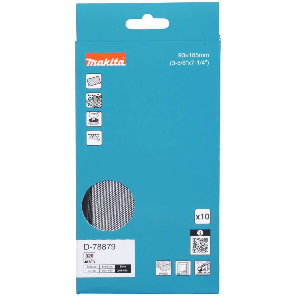 Feuilles abrasives à maille 93x185 mm A320 - MAKITA - D-78879