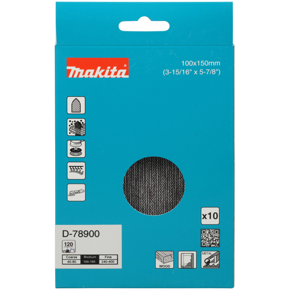 ABRASIVF EN MAILLE 100X150 A120 X10 - MAKITA - D-78900