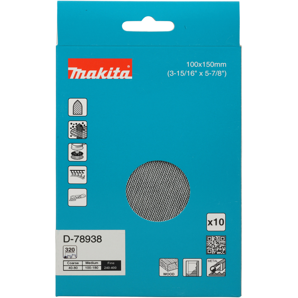 ABRASIVF EN MAILLE 100X150 A320 X10 - MAKITA - D-78938