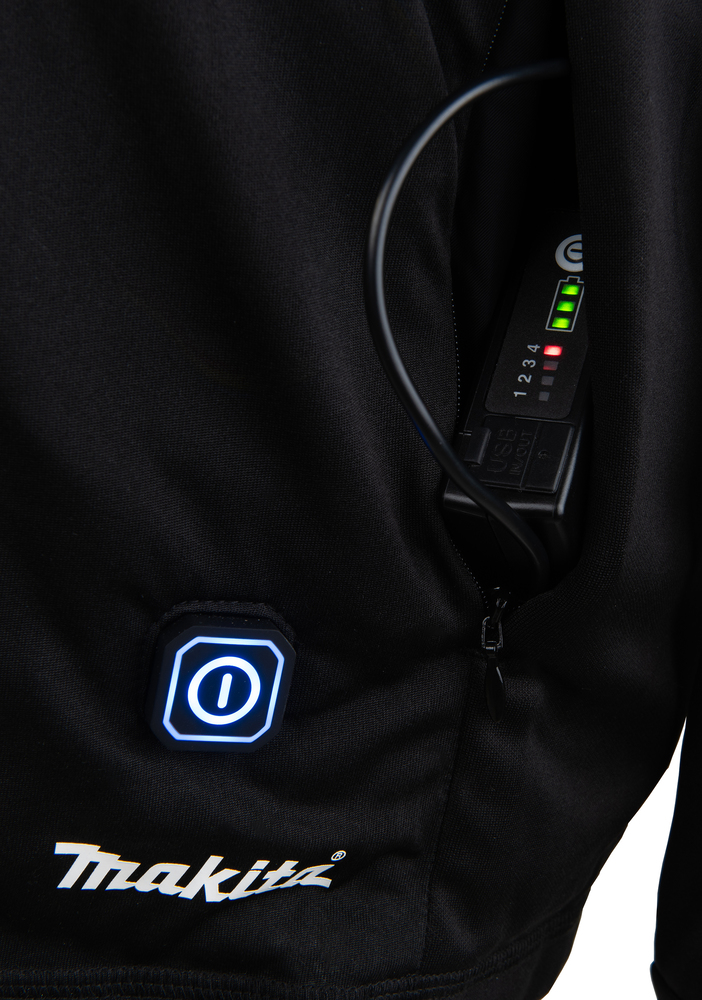 Sweat chauffant col rond noir - Taille L - MAKITA - DCX200AL