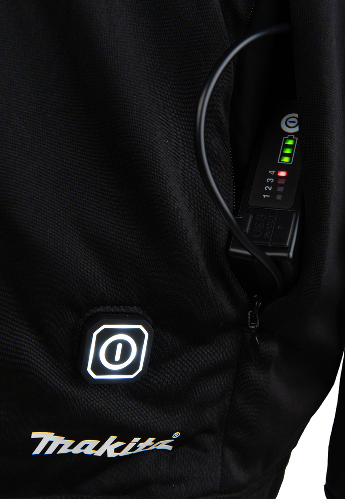 Sweat chauffant col rond noir - Taille L - MAKITA - DCX200AL