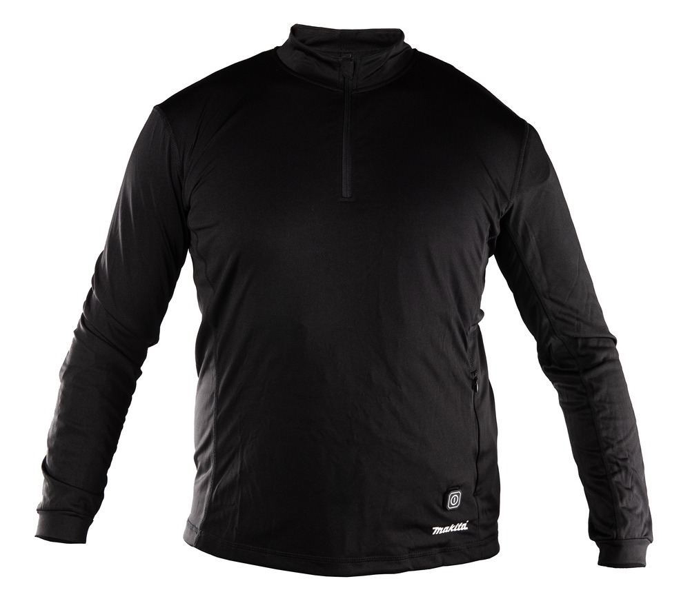 Sweat chauffant col zippé noir avec batterie BL1055B MAKITA - DCX201A