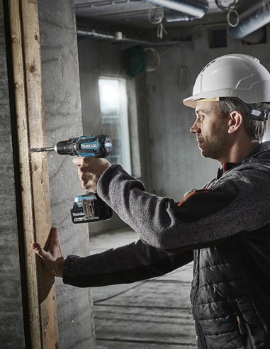 Perceuse Visseuse à percussion sans fils 18 V 3 Ah, 2 batteries- MAKITA - DHP485RFJ