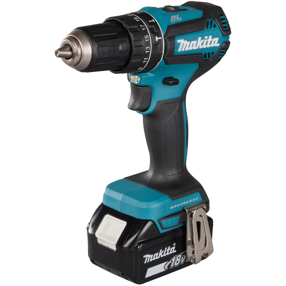 Perceuse visseuse à percussion 18 V Li-Ion 5 Ah D13 mm - MAKITA - DHP485RTJ