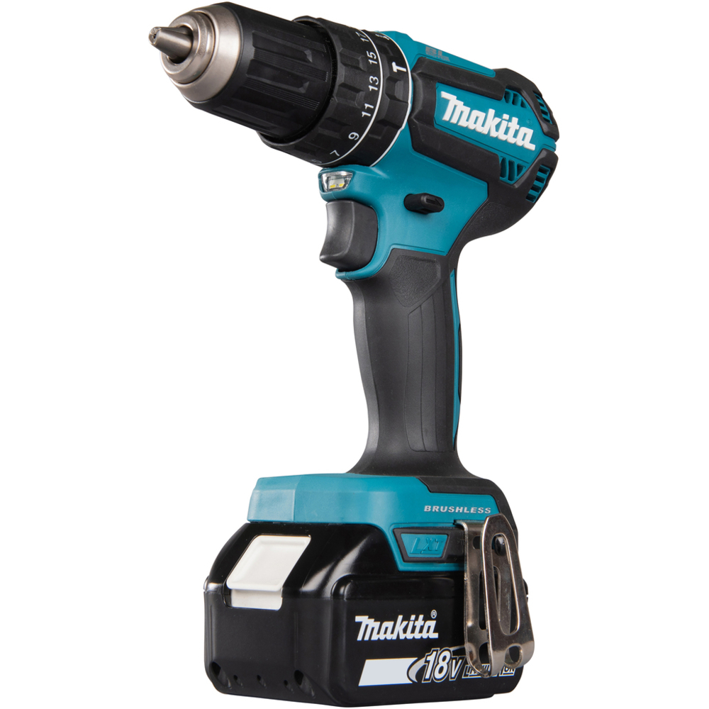 Perceuse visseuse à percussion 18 V Li-Ion 5 Ah D13 mm - MAKITA - DHP485RTJ