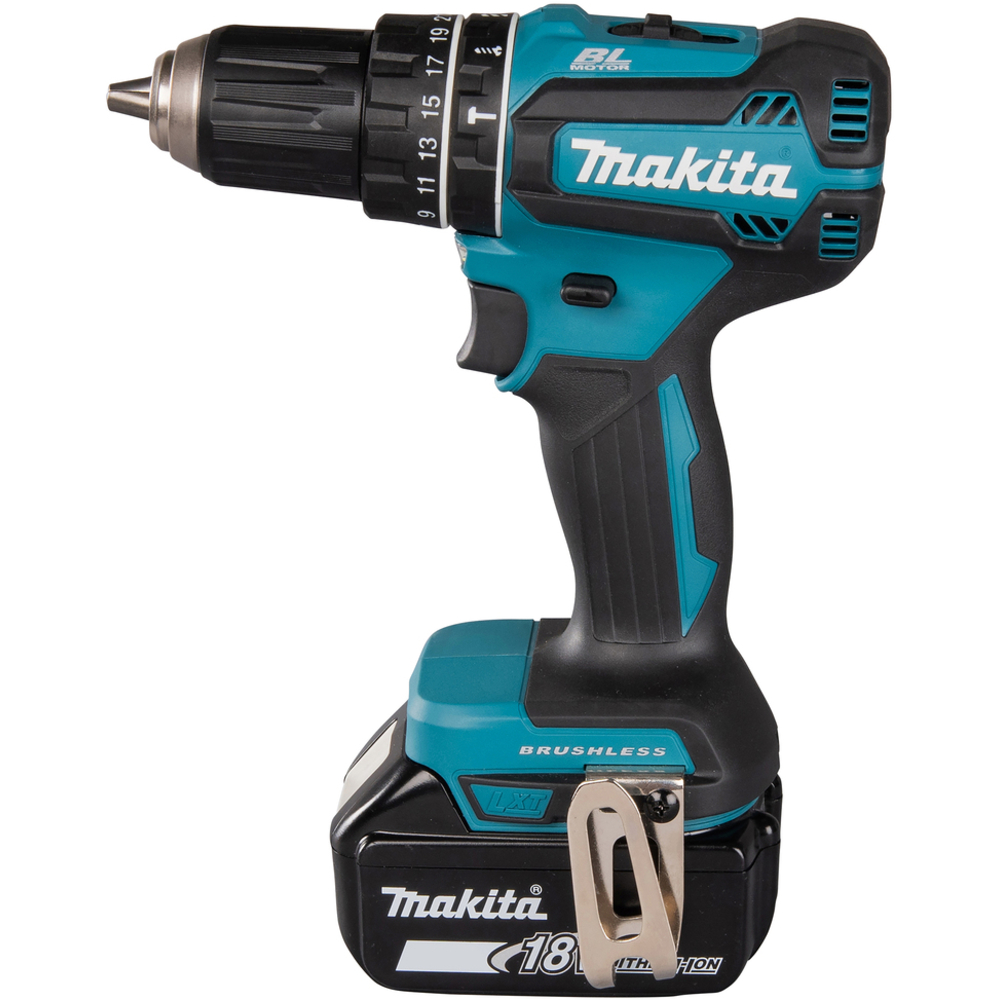 Perceuse visseuse à percussion 18 V Li-Ion 5 Ah D13 mm - MAKITA - DHP485RTJ