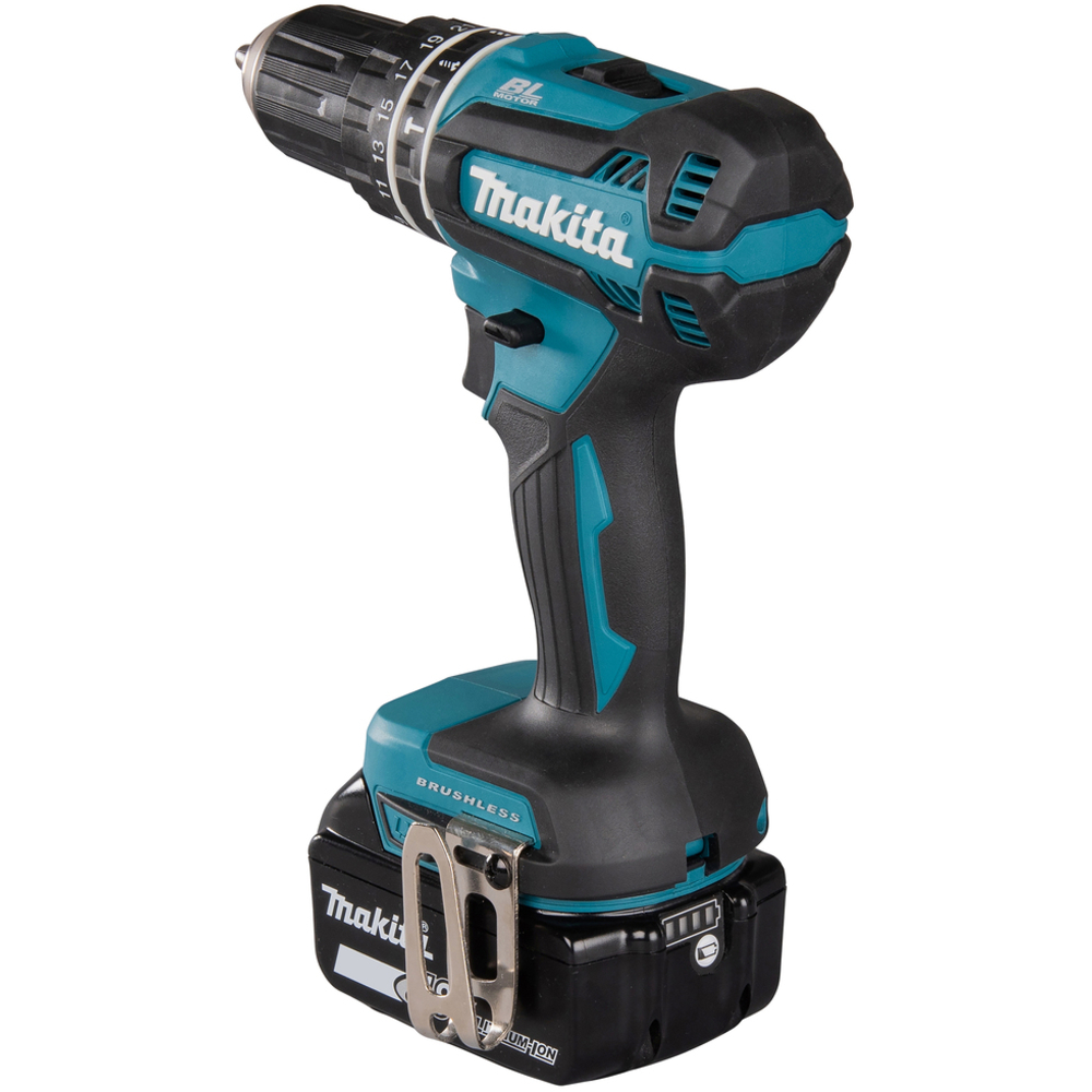Perceuse visseuse à percussion 18 V Li-Ion 5 Ah D13 mm - MAKITA - DHP485RTJ