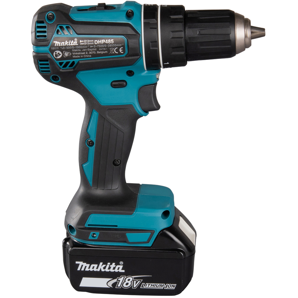 Perceuse visseuse à percussion 18 V Li-Ion 5 Ah D13 mm - MAKITA - DHP485RTJ