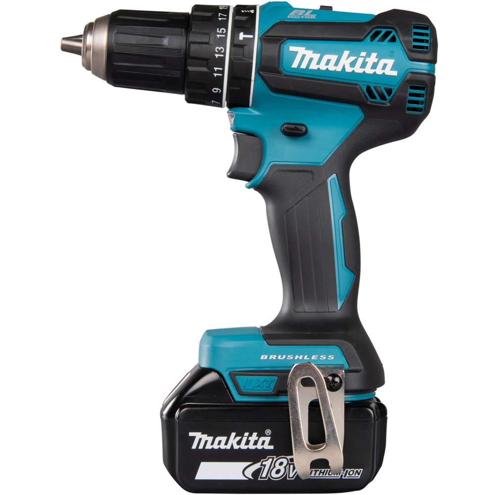 Perceuse visseuse à percussion 18 V Li-Ion 5 Ah D13 mm - MAKITA - DHP485RTJ