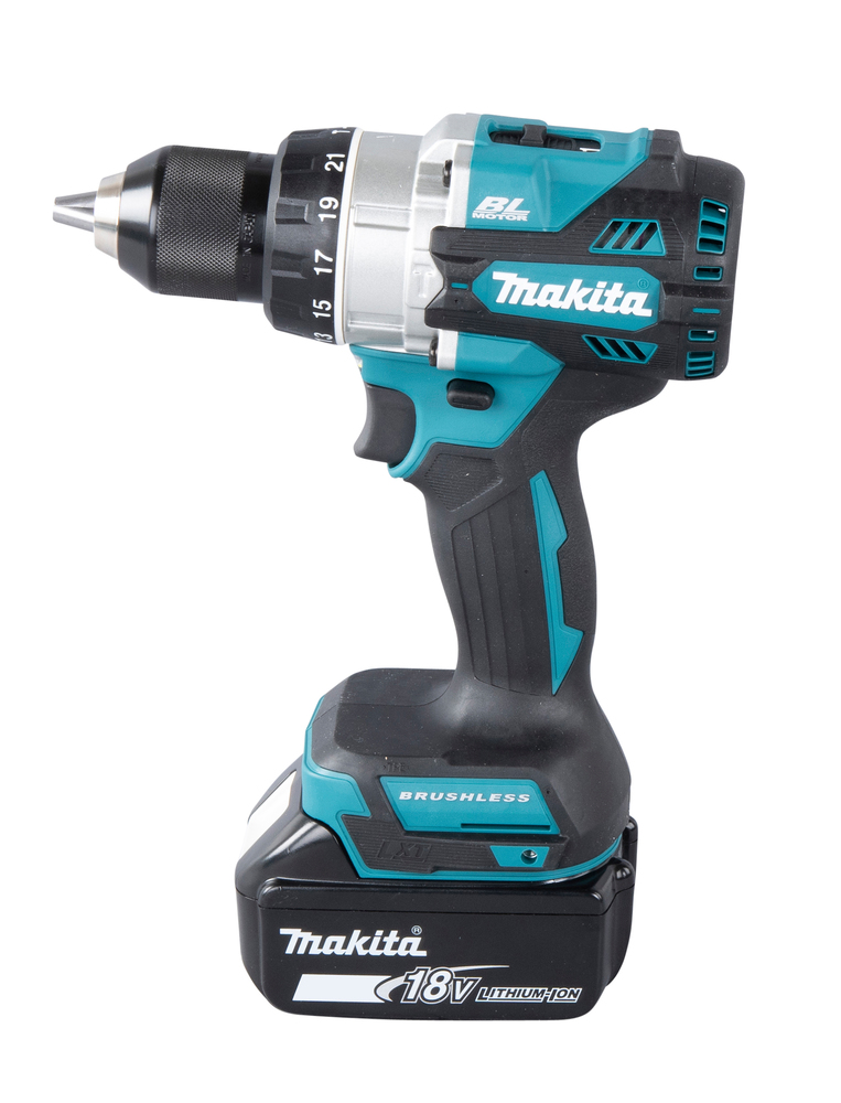 Perceuse visseuse à percussion MAKITA LXT 18 V Li-Ion 5 Ah Ø 13 mm - DHP486RTJ