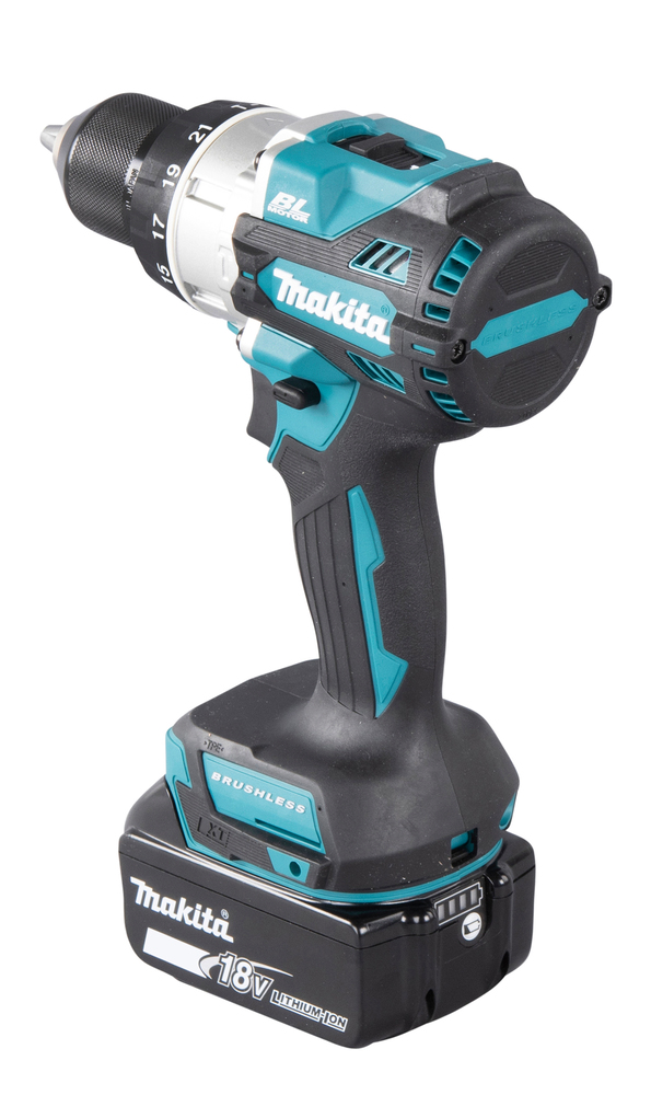 Perceuse visseuse à percussion MAKITA LXT 18 V Li-Ion 5 Ah Ø 13 mm - DHP486RTJ