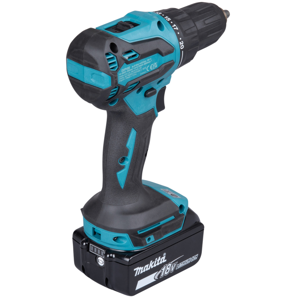 Perceuse visseuse percussion 18 V Li-Ion 3Ah D13 mm - MAKITA - DHP490SFJ