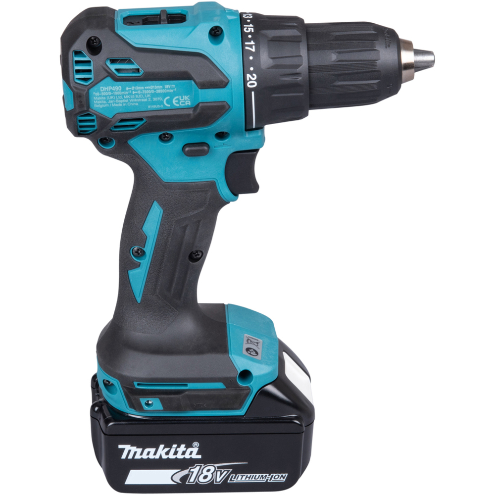 Perceuse visseuse percussion 18 V Li-Ion 3Ah D13 mm - MAKITA - DHP490SFJ