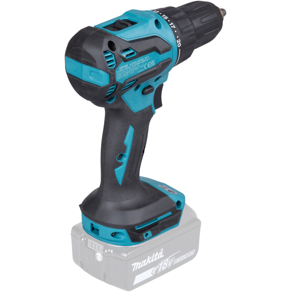 Perceuse visseuse percussion 18 V Li-Ion D13 mm Produit seul - MAKITA - DHP490Z