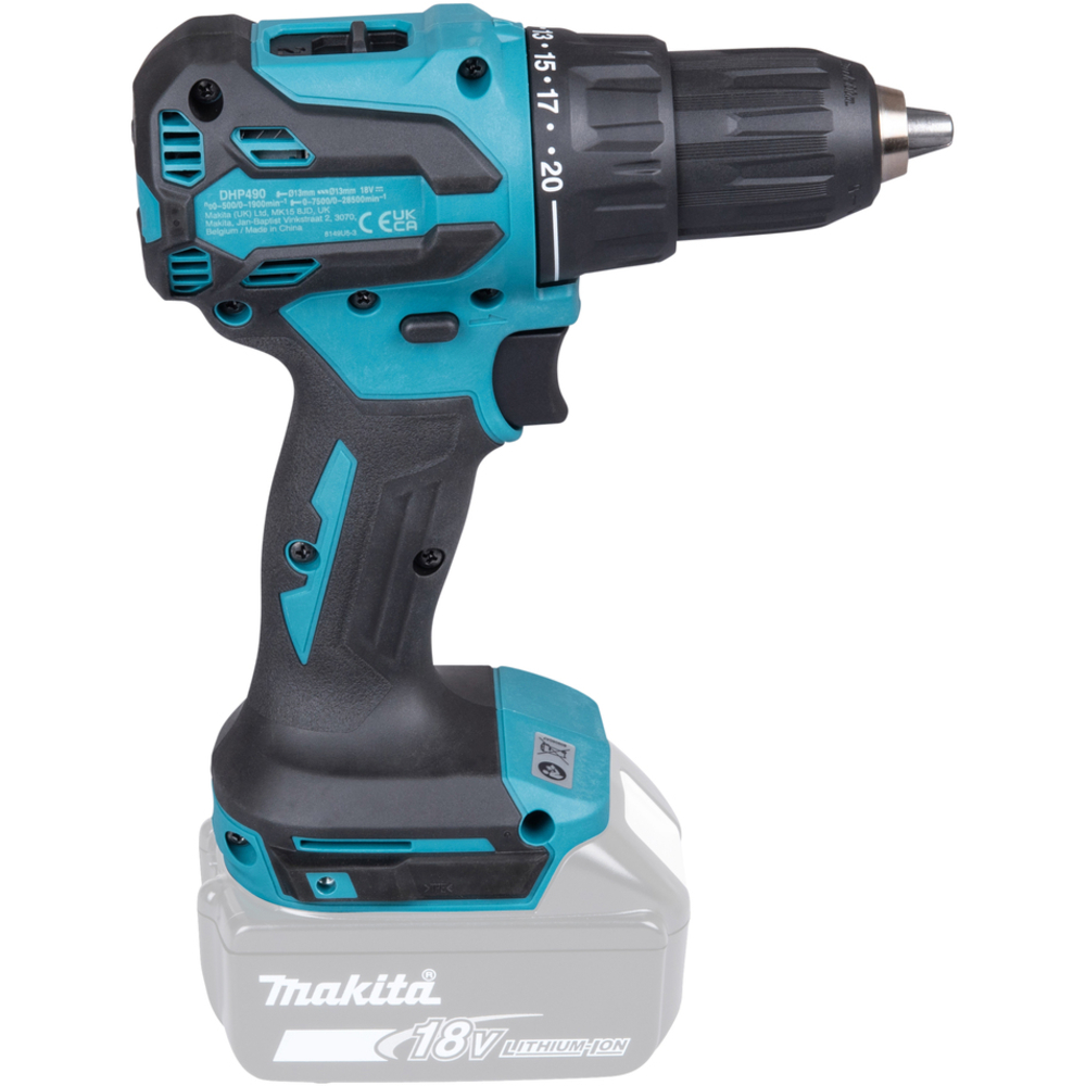 Perceuse visseuse percussion 18 V Li-Ion D13 mm Produit seul - MAKITA - DHP490Z